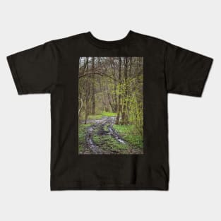 Hiking trail in the forest Kids T-Shirt